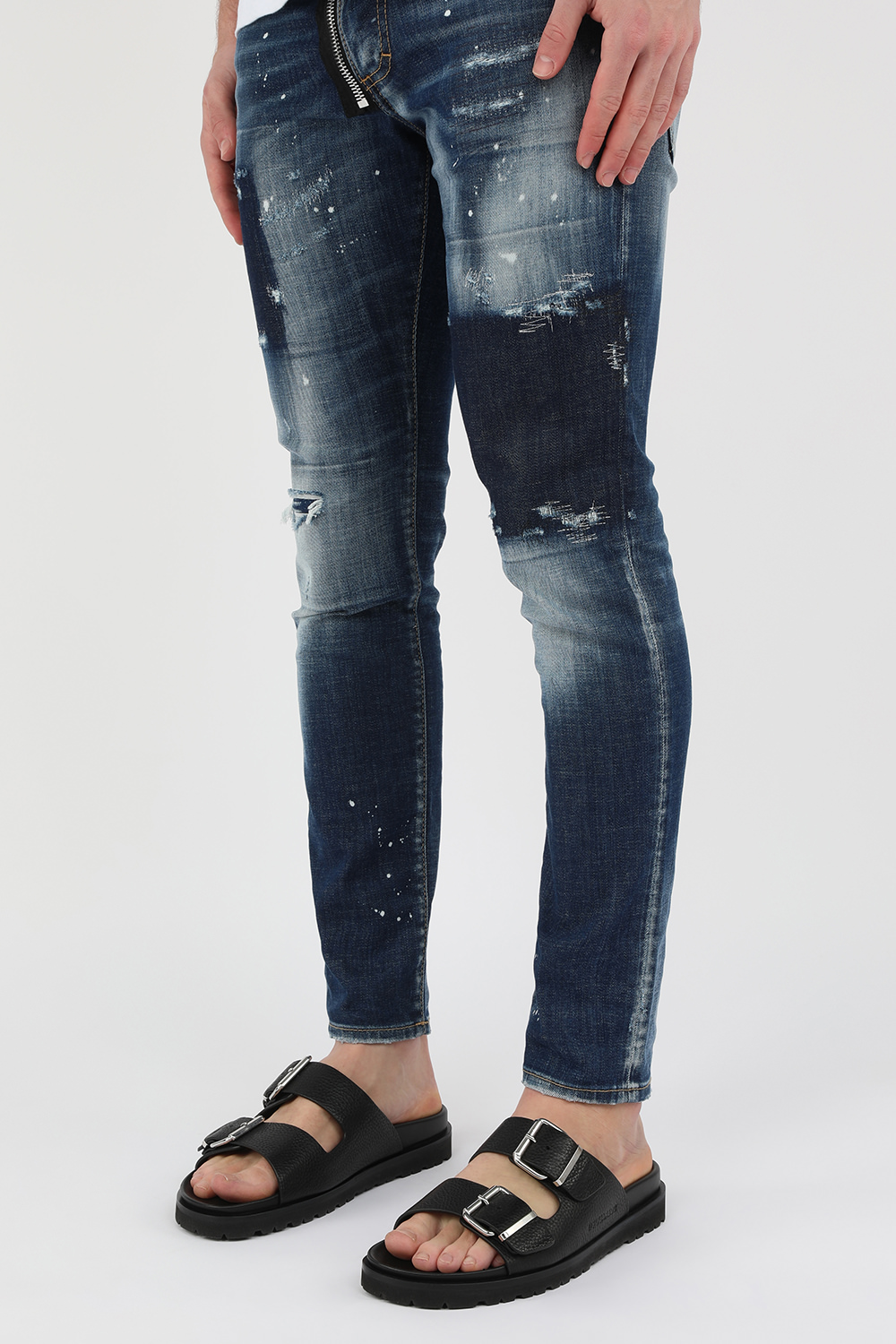 סנדלי סוני שטוחים שחורים